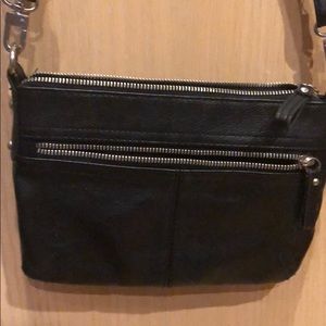 Cross body, black leatherette